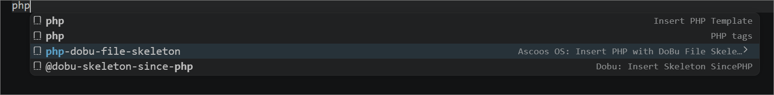 Namespace class type selection